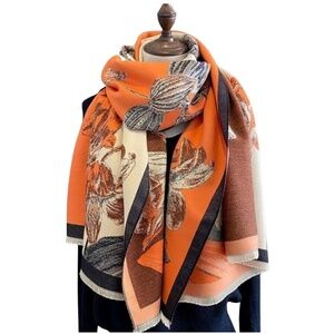 ✨ Floral Colour-Block Scarf ✨